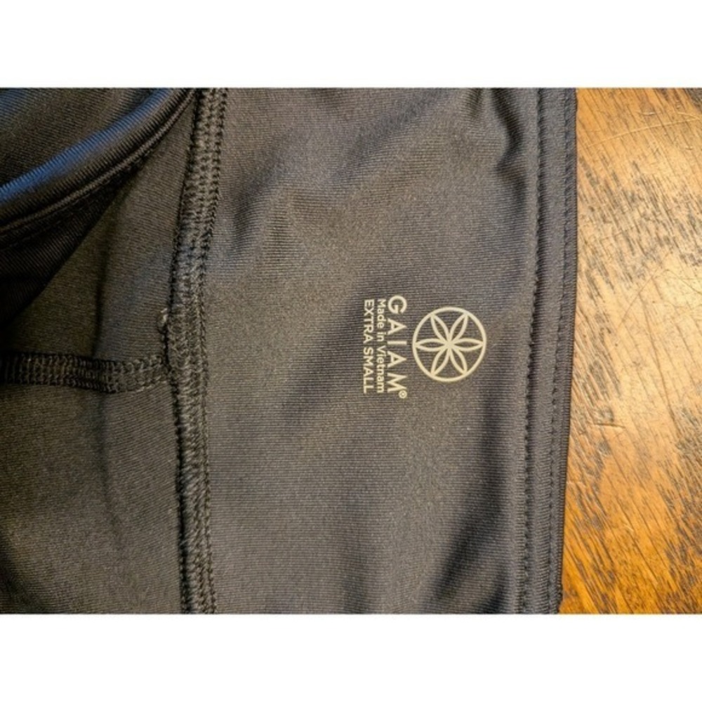 Gaiam Athleisure Leggings Black Extra Small Workout Yoga Activewear